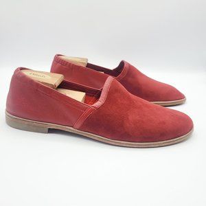 Steve Madden Men's Vanndam Red Suede Leather Slip On Loafers Size 11